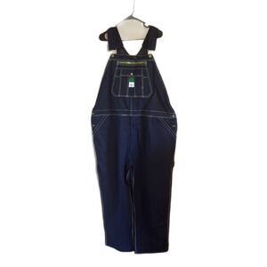 Liberty Jean Denim Bib Overalls Farmer Construction Work Moonshiner 48x29 Vtg